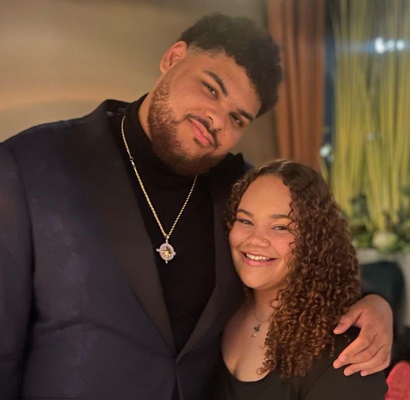 Darnell Wright con su novia Kaelyn Creasy