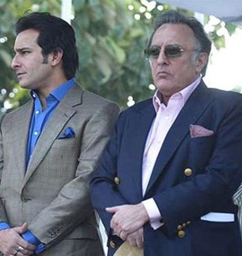 Saif Ali Khan con su padre Mansoor Ali Khan Pataudi