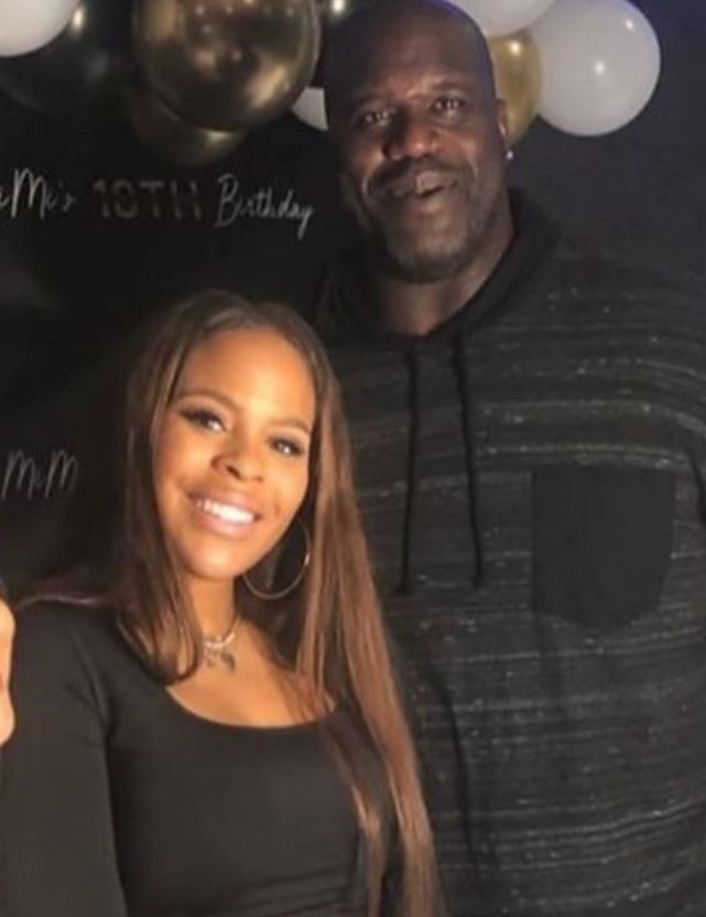 Shaq O'Neal con su hija Amirah O'Neal