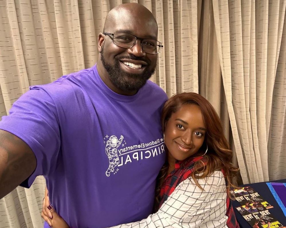 Shaq O'Neal con su hija Taahirah O'Neal