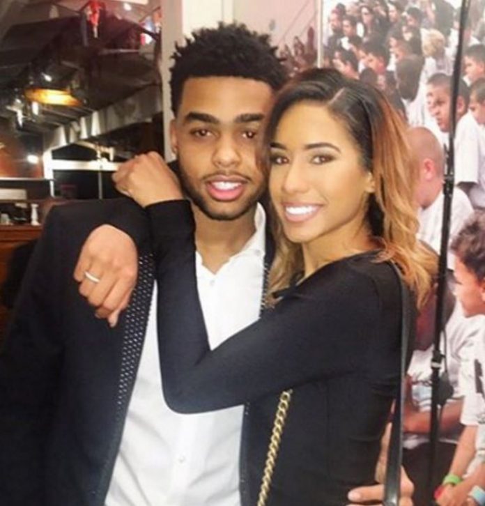 D'Angelo Russell con su exnovia Niki Withers