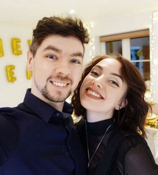 Jacksepticeye con su exnovia Signe Hansen