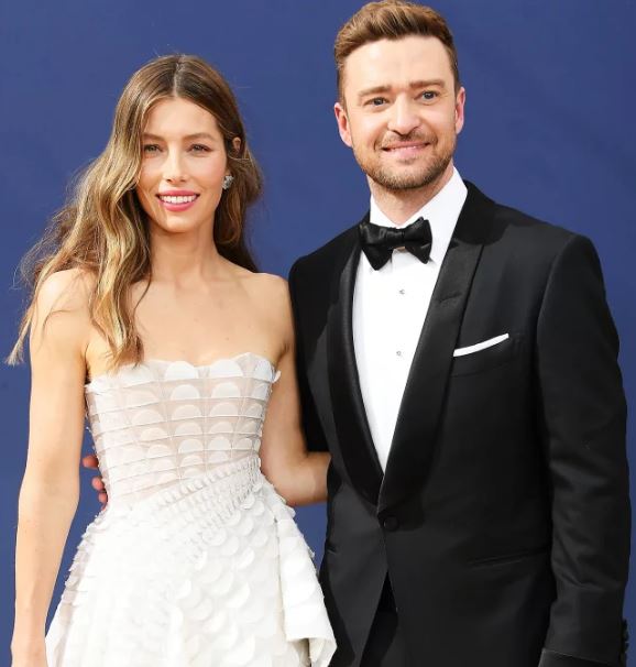 Jessica Biel con su esposo Justin Timberlake.