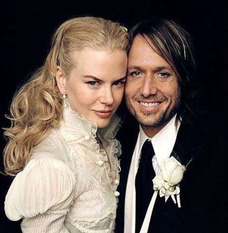 Nicole Kidman con su marido Keith Urbana