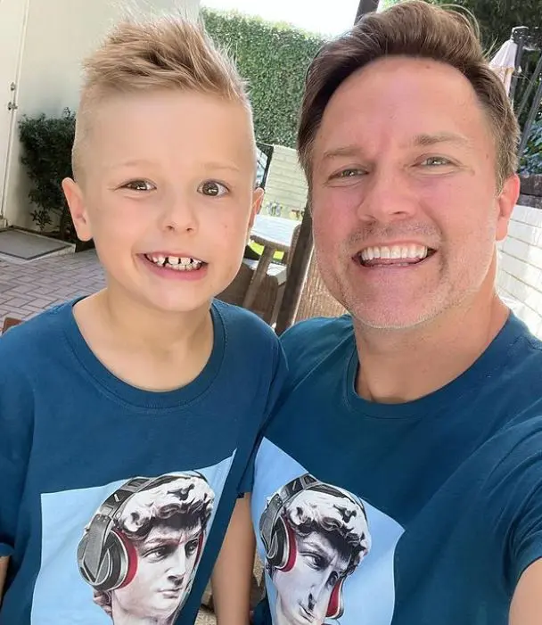 Scott Porter con su hijo McCoy Lee Porter