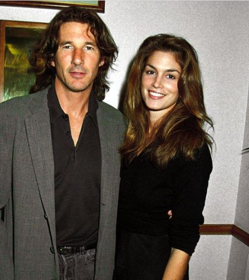 Cindy Crawford con su ex novio Richard Gere