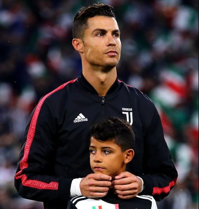 Cristiano Jr con su padre Cristiano