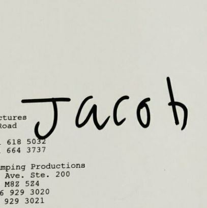 Firma de Jacob Tremblay