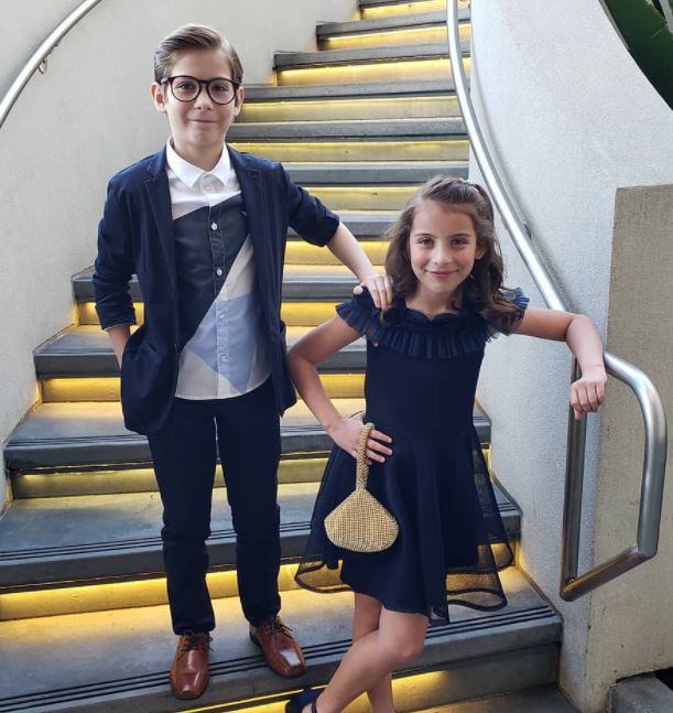 Jacob Tremblay con su hermana Erica Tremblay