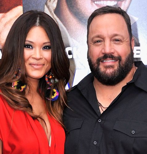 Kevin James con su esposa Steffiana de la Cruz