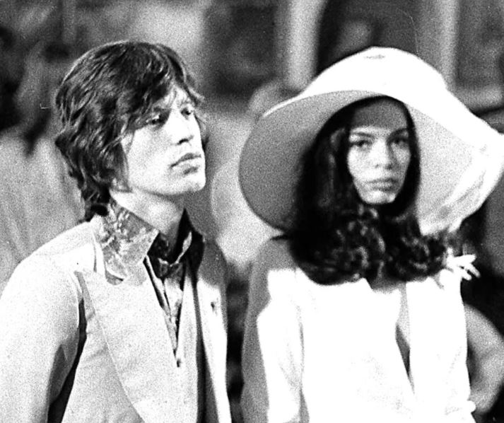 Mick Jagger con su ex esposa Bianca Jagger